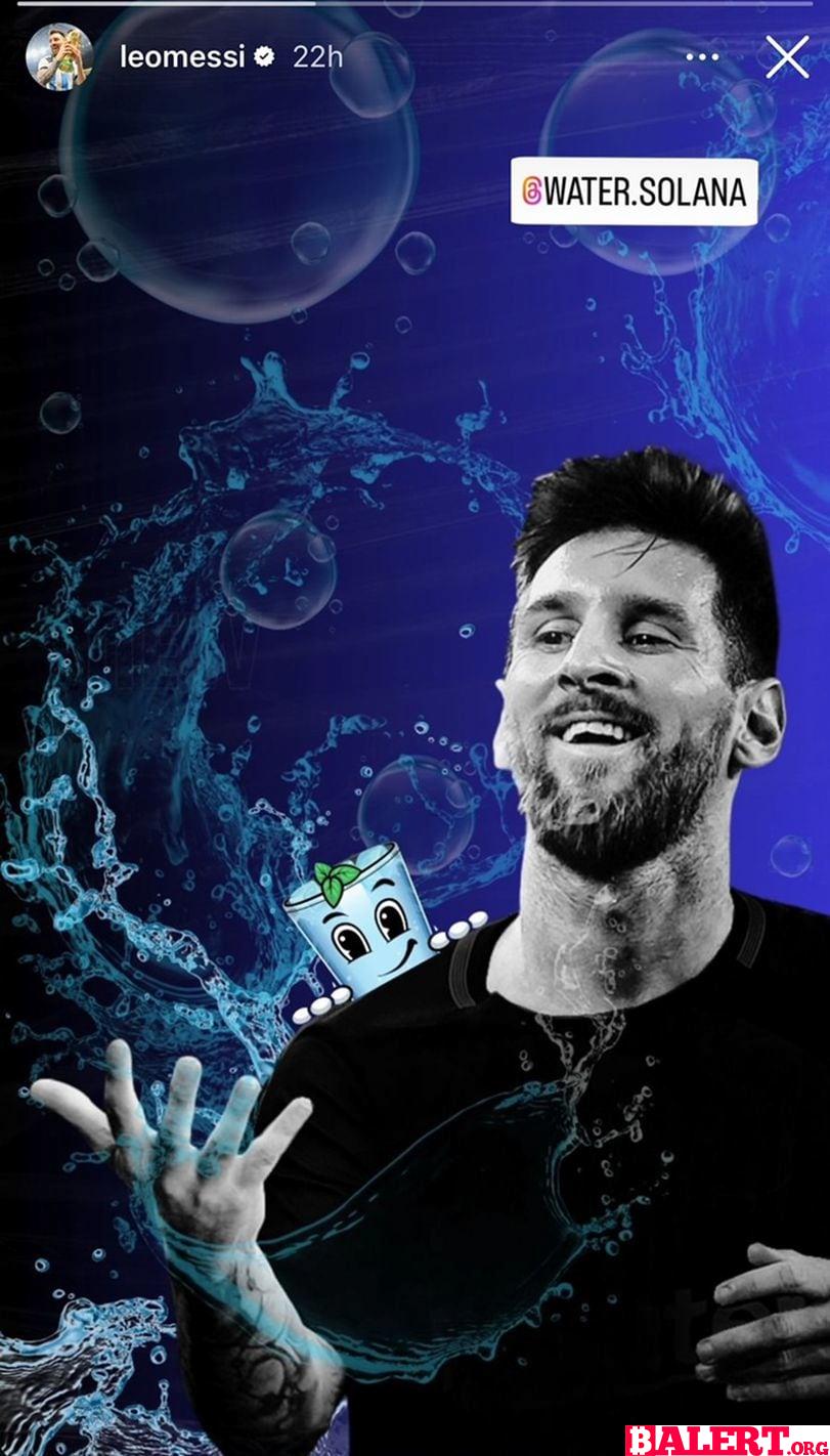 Lionel Messi Boosts WATER Coin with Instagram Post