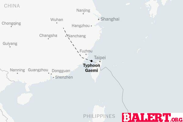 Typhoon Gaemi Weakens as It Approaches Mainland China