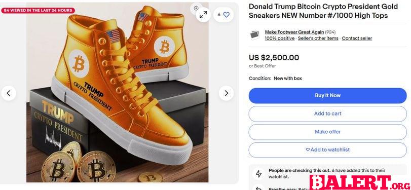 Donald Trump Embraces Bitcoin with Limited Edition Sneakers