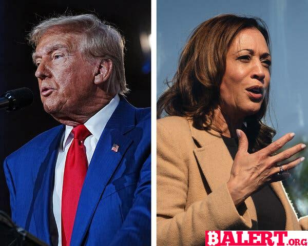 Donald Trump and Kamala Harris